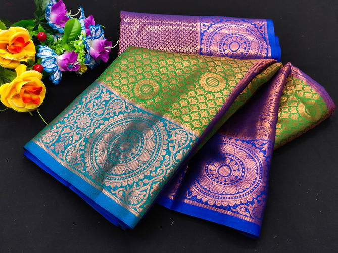 Kanjivaram 02 Fancy Wear Designer Wholesale Non Catalog Saree Catalog
